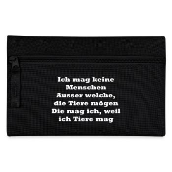 veganer Spruch - Federtasche - Schwarz - Vorne