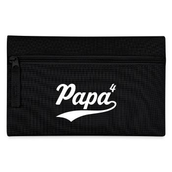 Dad to the power of 4 Dad 4 children Dad of four - Pencil Case - black - Front