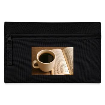 Livre et café - Trousse - noir - Devant