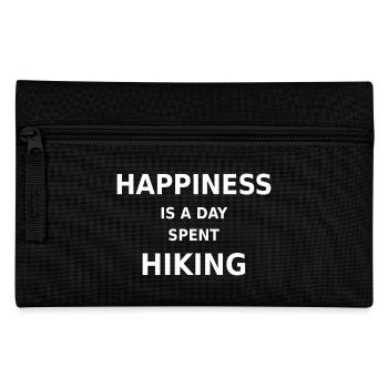 Happiness is a day spent hiking - Pencil Case - black - Front