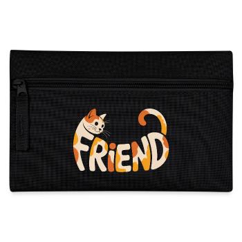 Friend Cat - Niedliche Katze Logo - Federtasche - Schwarz - Vorne