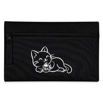 chillin tea cat - Federtasche - Schwarz - Vorne