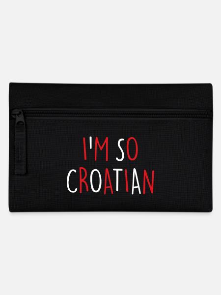 Croatia Kroatien - Federtasche - Schwarz