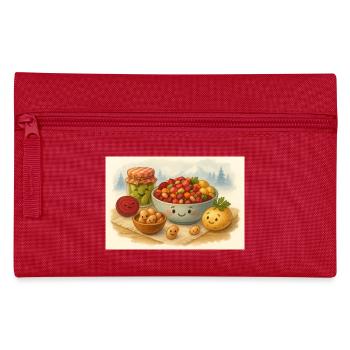 Fröhliche Vinegret Illustration - Federtasche - Rot - Vorne