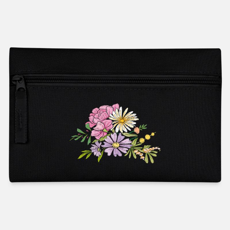 Bouquet de fleurs - Trousse - noir