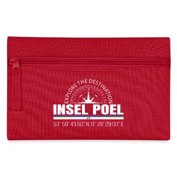 Insel Poel - Federtasche - Rot - Vorne