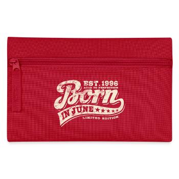Born in June 1996 - Birthday - Gift - Pencil Case - red - Front
