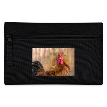 Coq à la lumière du matin - Gros plan, affiche - Trousse - noir - Devant
