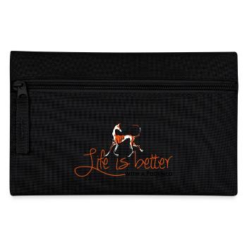Life is better - Podenco - Pencil Case - black - Front