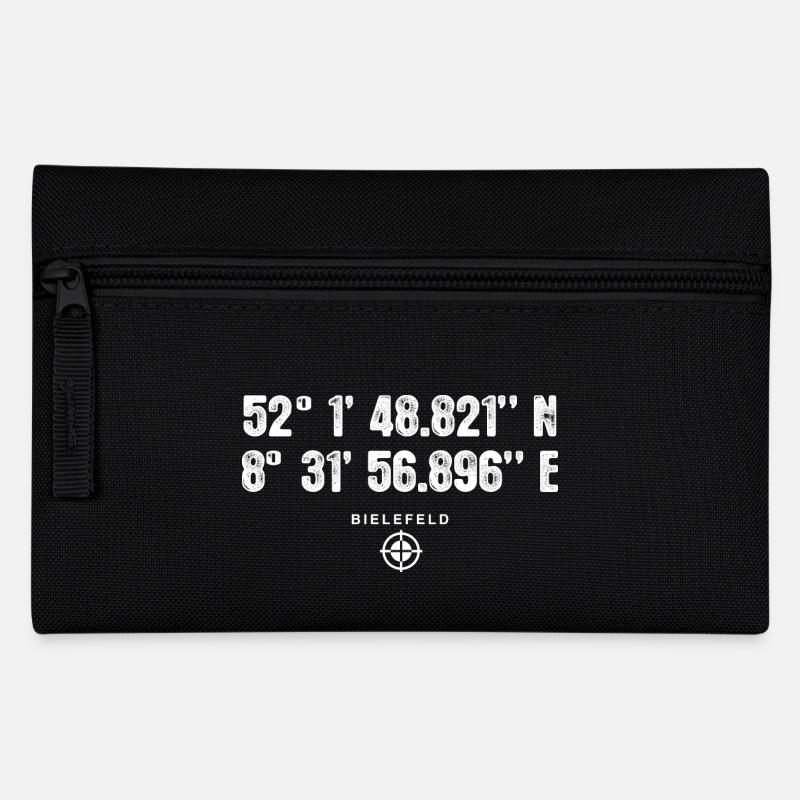 Bielefeld Geocacher Globetrotter Geschenk - Federtasche - Schwarz