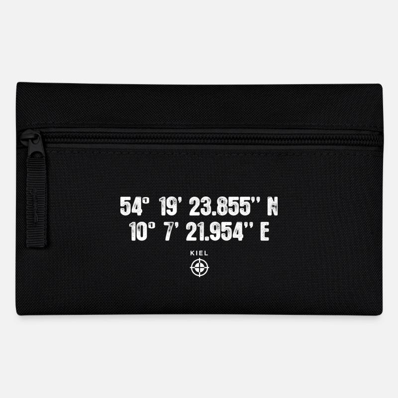 Kiel Geocacher Globetrotter Geschenk - Federtasche - Schwarz