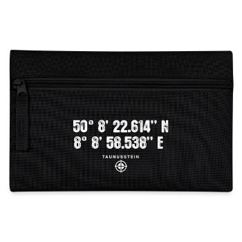 Taunusstein Geocacher Geschenk Standort GPS Stadt - Federtasche - Schwarz - Vorne