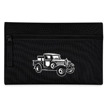 Pickup Oldtimer Truck 01_weiß - Pencil Case - black - Front