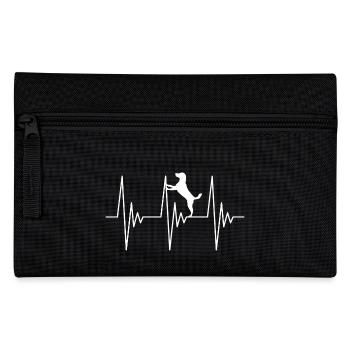 Dog heartbeat love knows - Pencil Case - black - Front