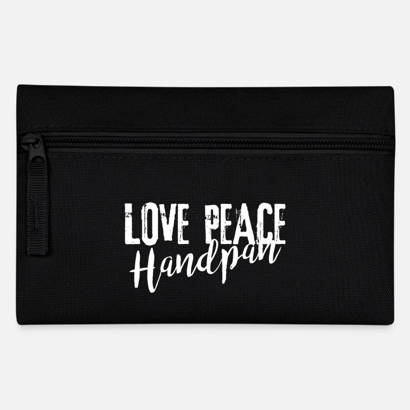 LOVE PEACE Handpan white - Federtasche - Schwarz
