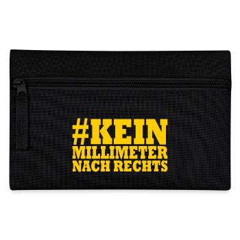 kein millimeter nach rechts - Federtasche - Schwarz - Vorne