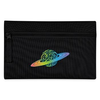 Planet Regenbogen - Federtasche - Schwarz - Vorne