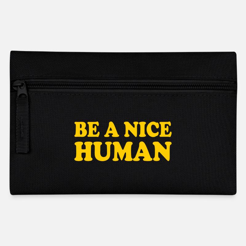 Be a nice human - Federtasche - Schwarz