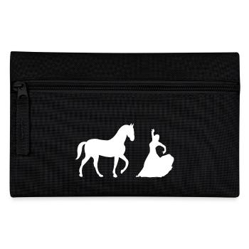 Pferd - Federtasche - Schwarz - Vorne