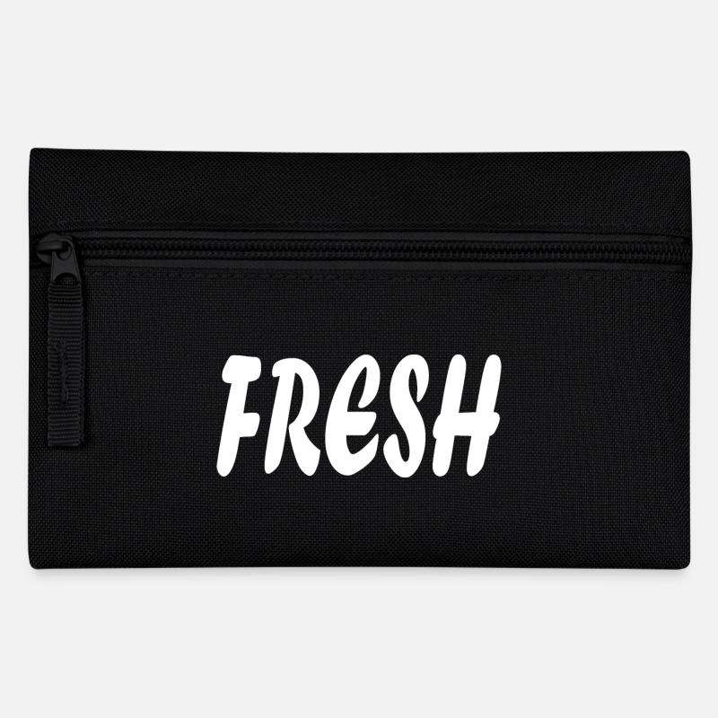 Frischer, einfacher Text - Federtasche - Schwarz