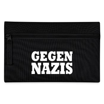 Gegen nazis - Federtasche - Schwarz - Vorne