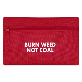 Burn weed not coal - Federtasche - Rot - Vorne