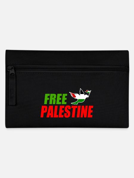 Free palestine - Federtasche - Schwarz