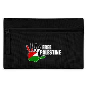 Free palestine - Federtasche - Schwarz - Vorne