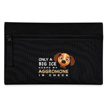 Funny saying, ice keeps my aggromon at bay - Pencil Case - black - Front