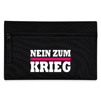 Nein zum krieg - Federtasche - Schwarz - Vorne