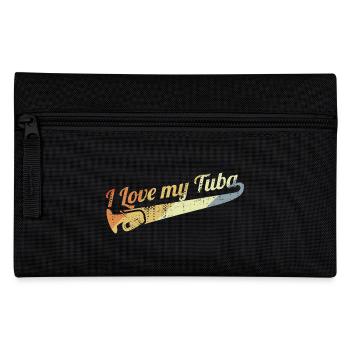 I love tuba music - Pencil Case - black - Front