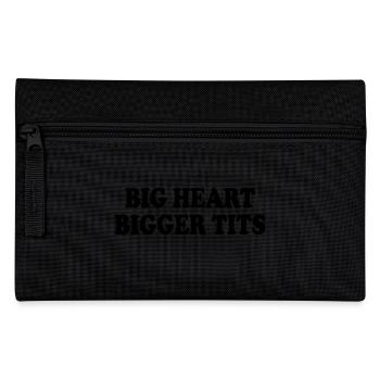 big heart bigger tits - Federtasche - Schwarz - Vorne