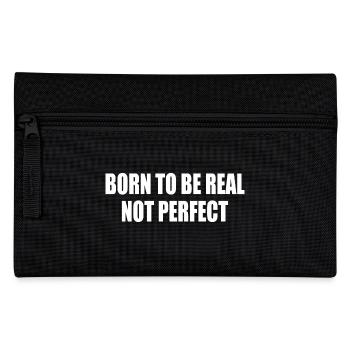 born to be real not perfect - Trousse - noir - Devant