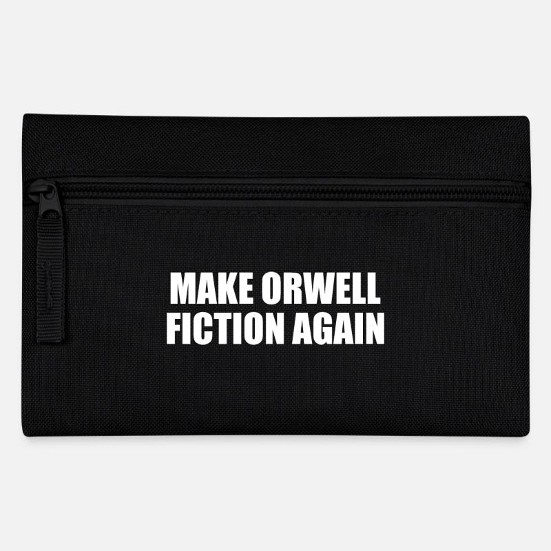 make orwell fiction again - Federtasche - Schwarz
