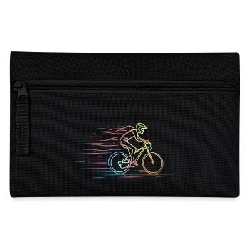 BMX Freestyle Grafik Retro Radfahren Design - Federtasche - Schwarz - Vorne