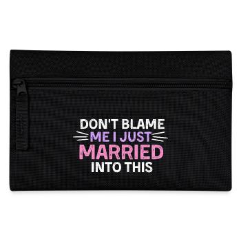I Woke Up Like This Married Shirt, Just Married Ho - Pencil Case - black - Front
