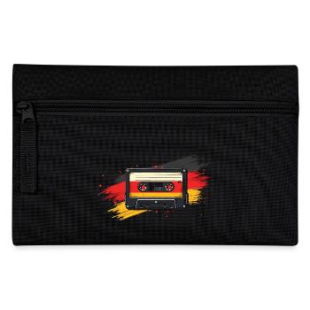 Retro Style Oldschool Tape Kassette Vintage - Federtasche - Schwarz - Vorne