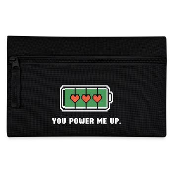 You power me up - Pencil Case - black - Front