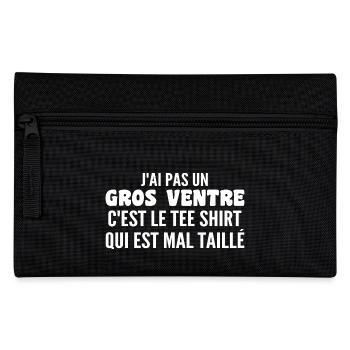 Gros ventre tee shirt | cadeau droles - Trousse - noir - Devant