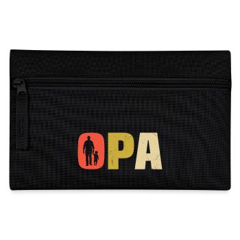 Opa und Enkel Geschenk für Großvater mit Enkel - Federtasche - Schwarz - Vorne