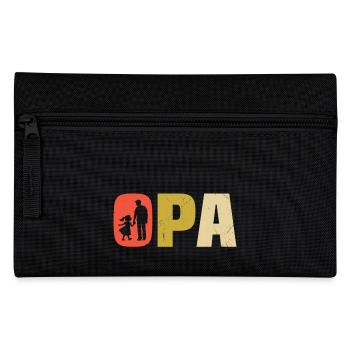 Opa und Enkelin Geschenk für Großvater mit Enkeln - Federtasche - Schwarz - Vorne