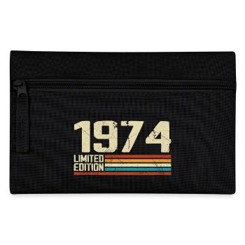 Vintage 1974 Retro Birthday - Born in 1974 - Pencil Case - black - Front