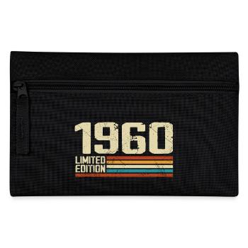 Jahrgang 1960er Retro Geburtstag - Jahrgang 1960 - Federtasche - Schwarz - Vorne