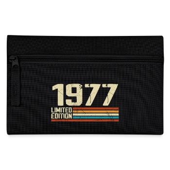 Jahrgang 1977 Retro Geburtstag - Jahrgang 1977 - Federtasche - Schwarz - Vorne