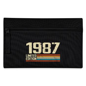 Vintage 1987 Retro Birthday - Born in 1987 - Pencil Case - black - Front