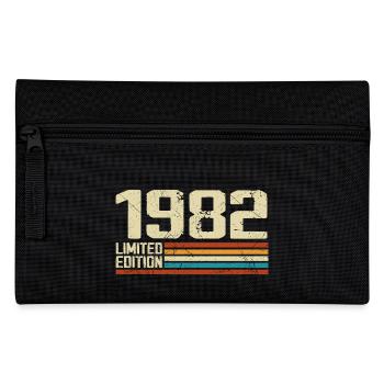 Vintage 1982 Retro Birthday - Born in 1982 - Pencil Case - black - Front