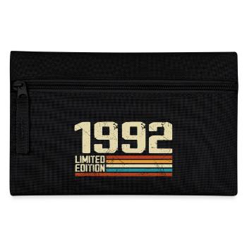 Jahrgang 1992 Retro Geburtstag - Jahrgang 1992 - Federtasche - Schwarz - Vorne
