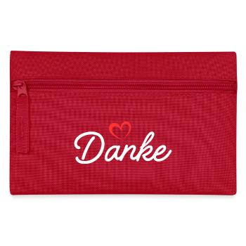 Texte de remerciement - Trousse - rouge - Devant