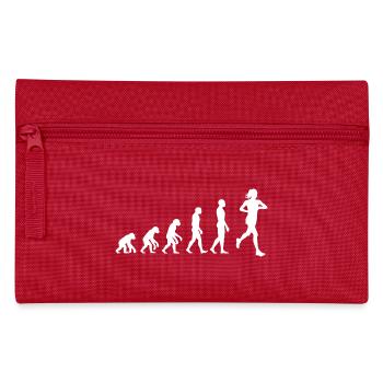 JOGGING RACE WOMAN, POWER RUN! JOGGING, RUNNING - Pencil Case - red - Front