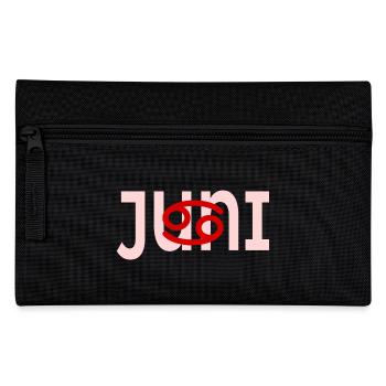 Geburtstag Juni - Sternzeichen Krebs - Federtasche - Schwarz - Vorne